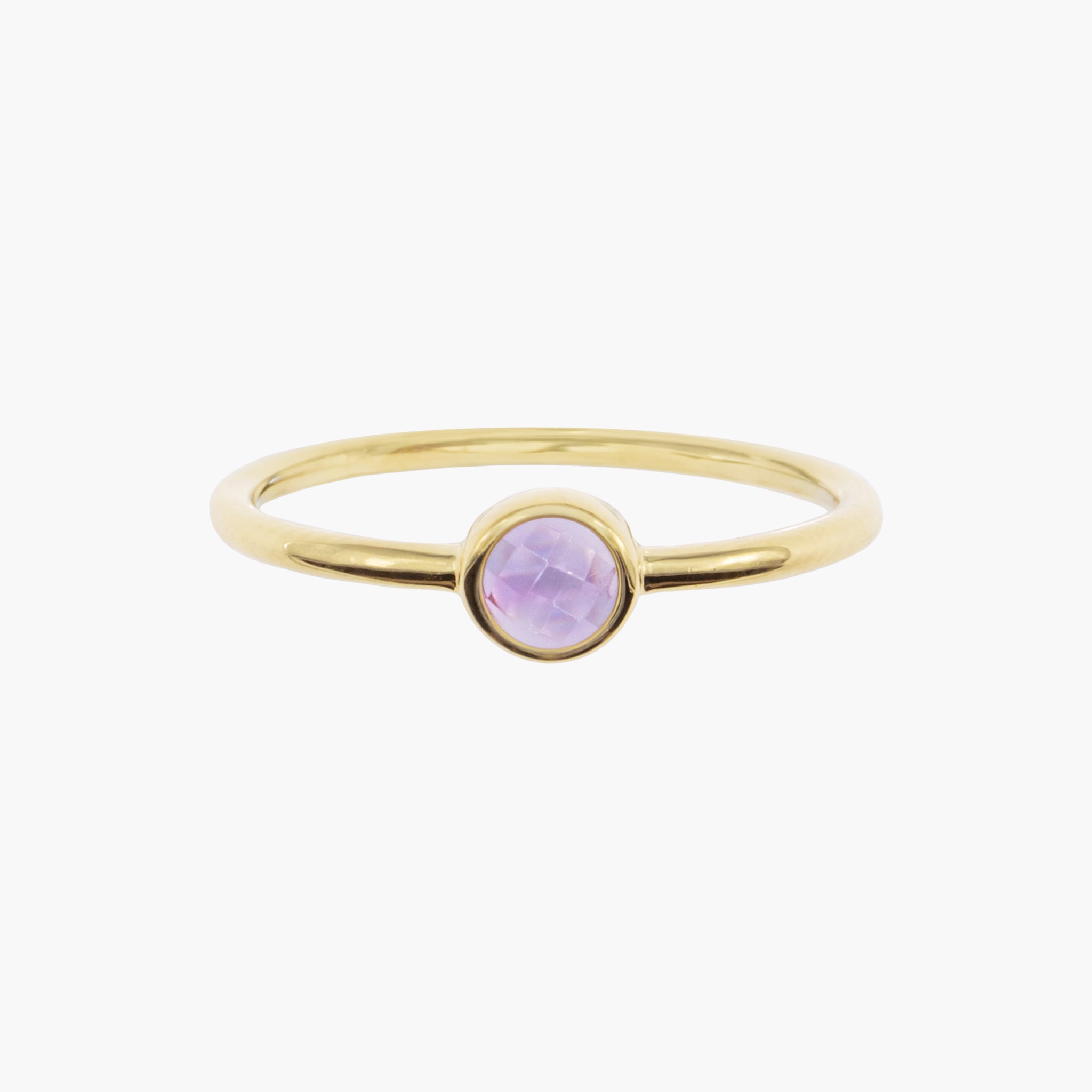 Bague Gemia en pierre Améthyste plaqué or - SLOYA